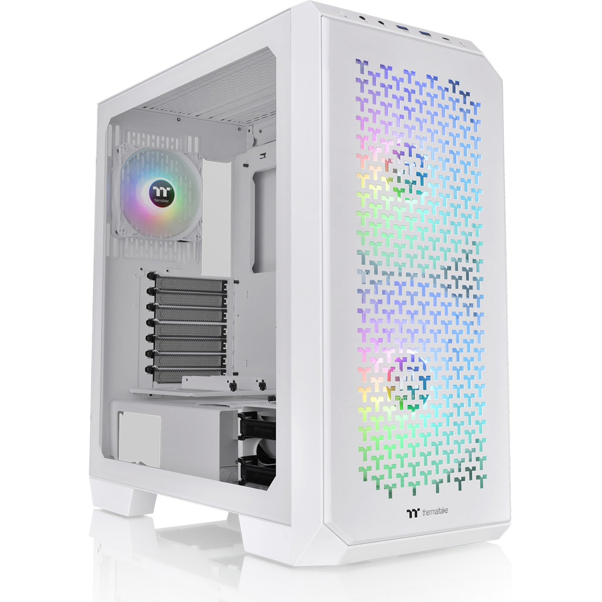 Thermaltake view 300 mx midi tower behuizing (wit | 2x usb-a | 1x usb-c | rgb | window)
