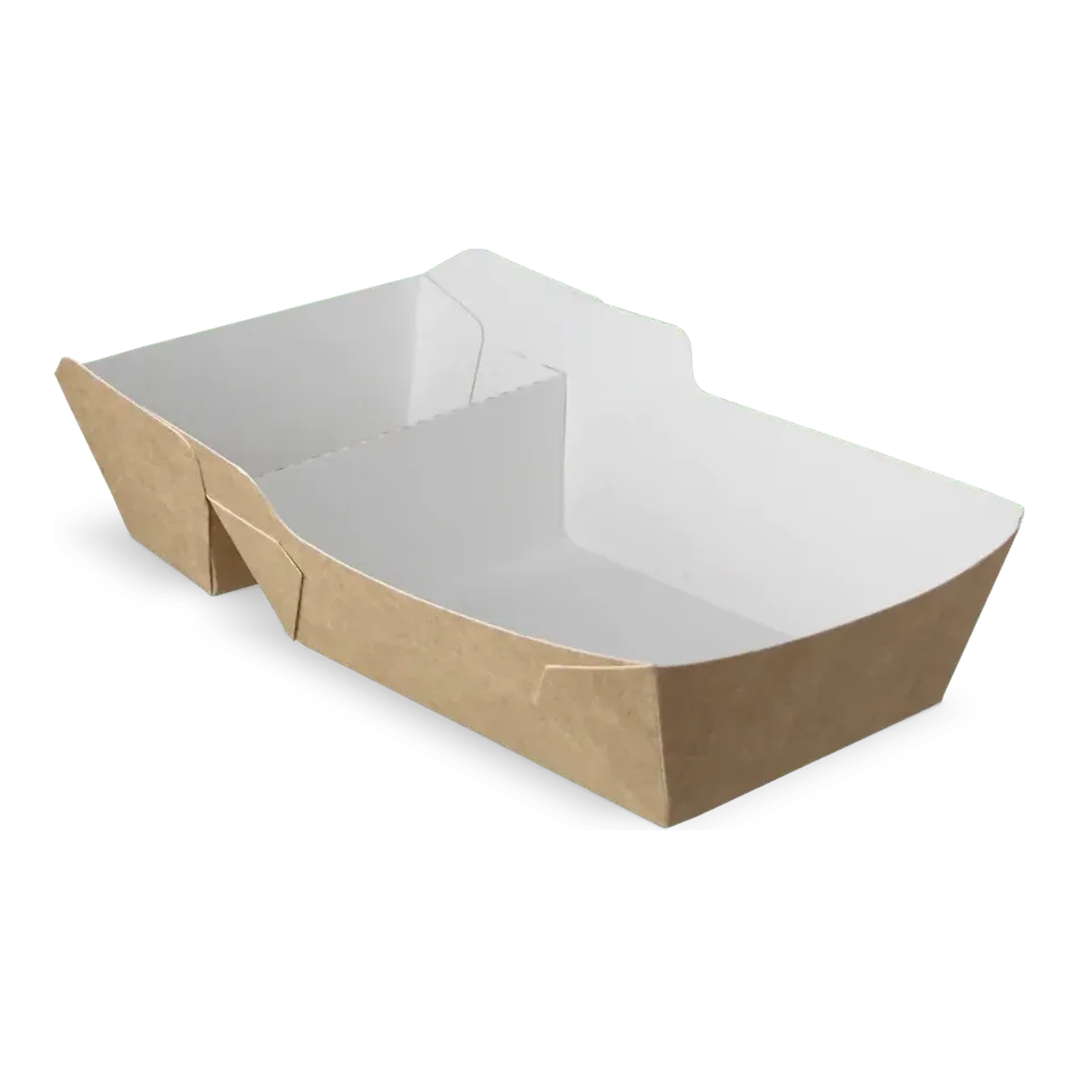 Takeaware frietbakje a23 kraft wit bio (a7+saus)(400 stuks)