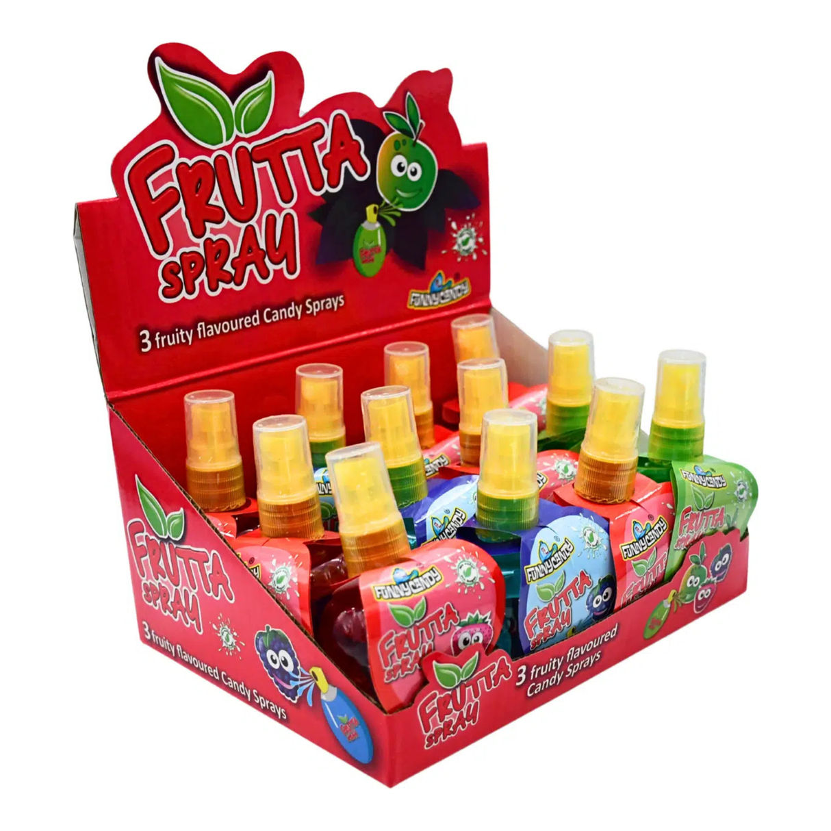 Lustiges Candy-Frutta-Spray (12 Stück)