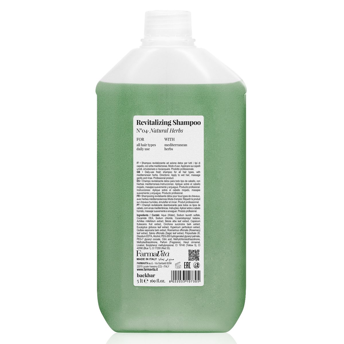 Farmavita Backbar revitalisierendes Shampoo Nr. 04 natürliche Kräuter 5000 ml
