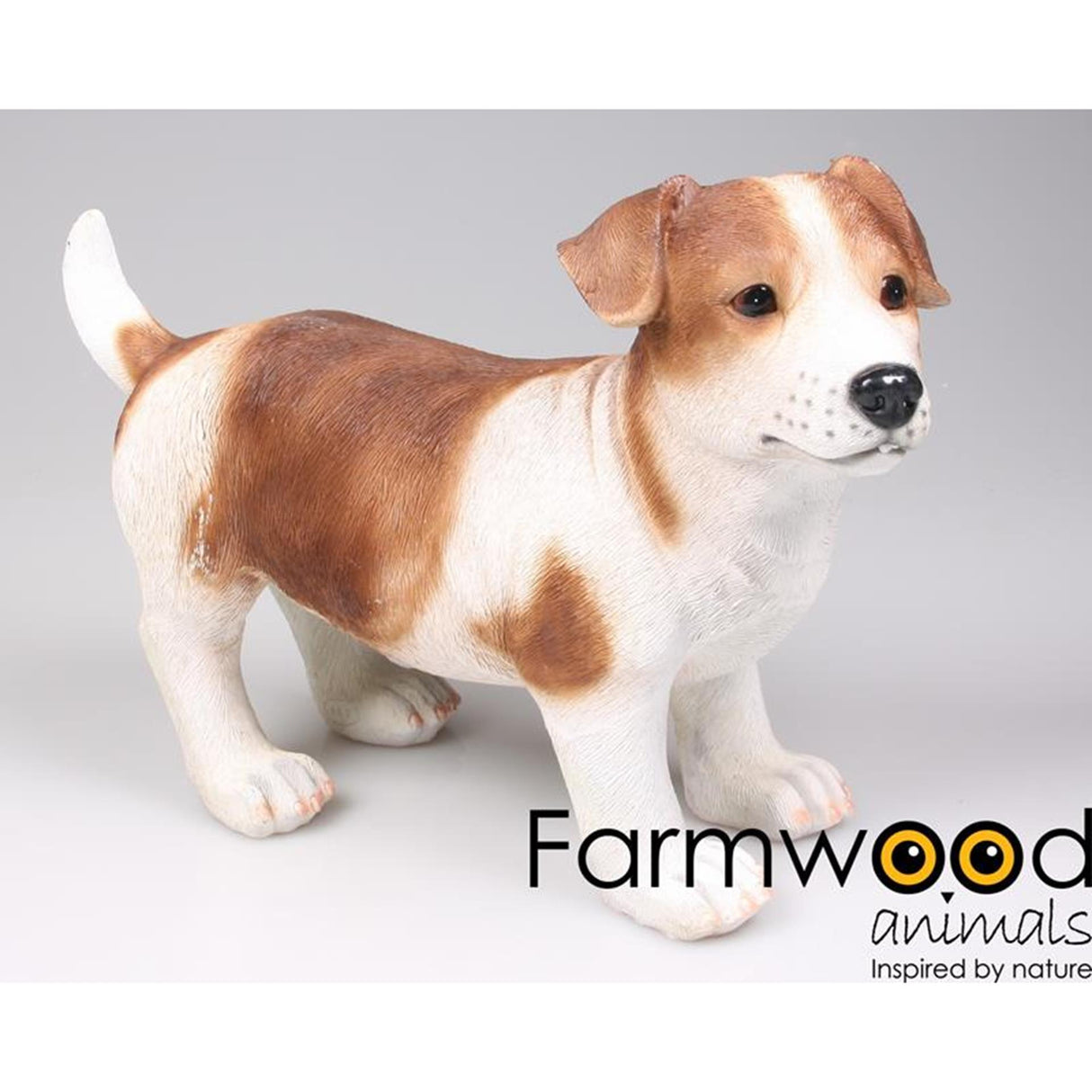 Farmwood animals tuinbeeld hond jack russel bruin 39x18x26cm