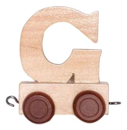 Bongers Spielzeug-Holzbuchstabe G mit 6 cm hohen Rädern