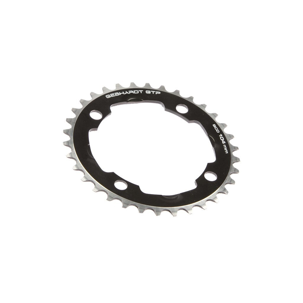 Gebhardt Kettenblatt, 38 Zähne, 104 mm, 4 Arme, schwarz