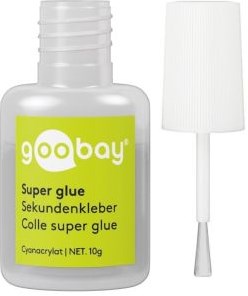 Goobay Sekundenkleberflasche 10 Gramm mit Pinsel – 6453110