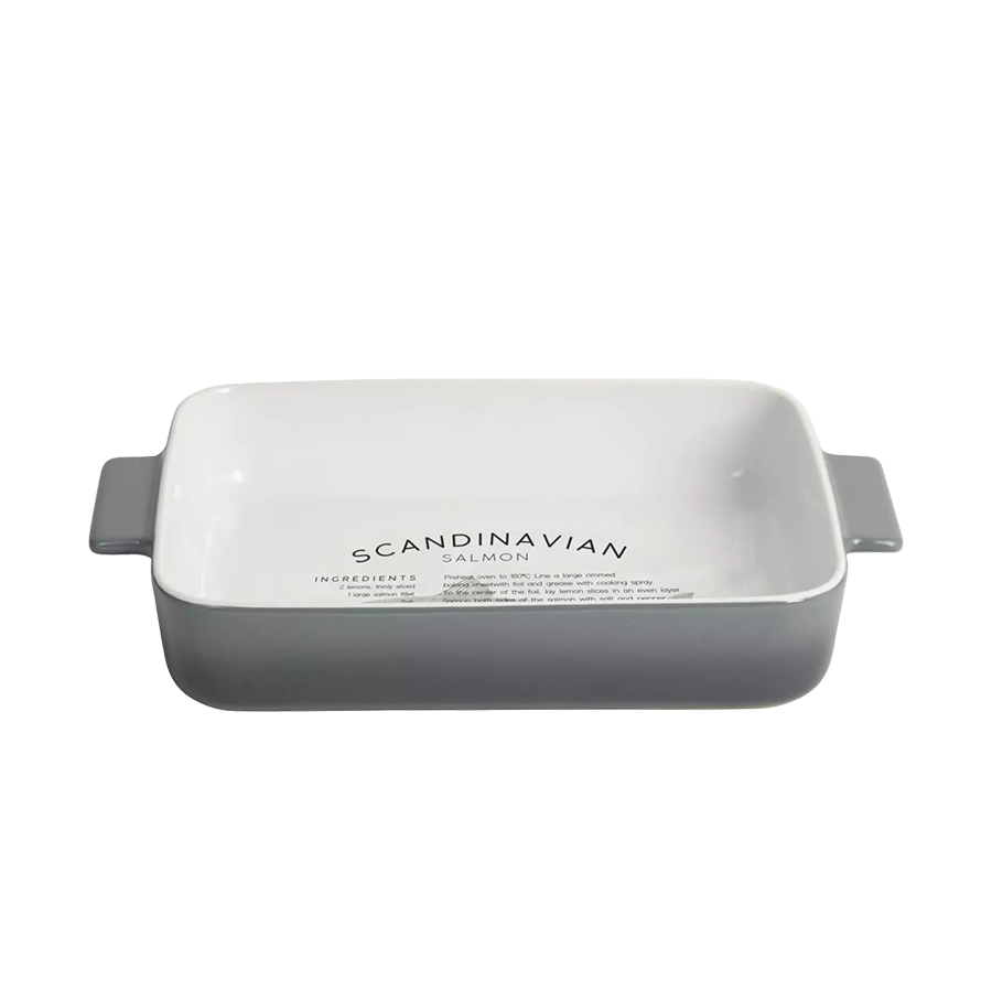 Gusta Auflaufform Fade 32x19,9x5,4 cm weißgrau