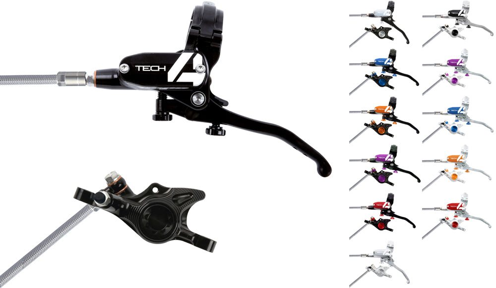 Hope tech 4 x2 steel braided disc brake - lever left