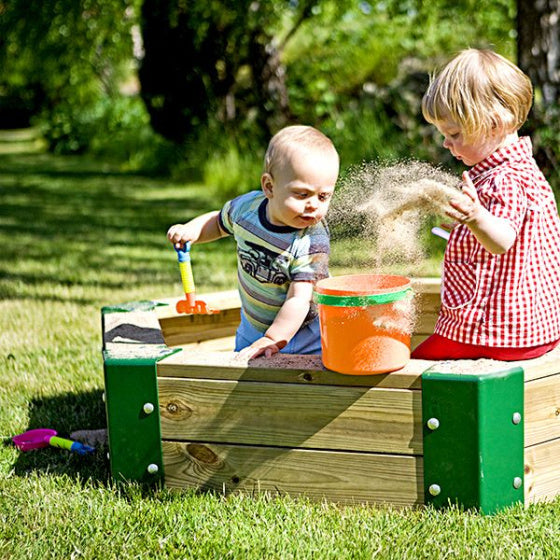 Hörby Bruk Sandbox 210 x 120 x 25 cm Holz natürlich