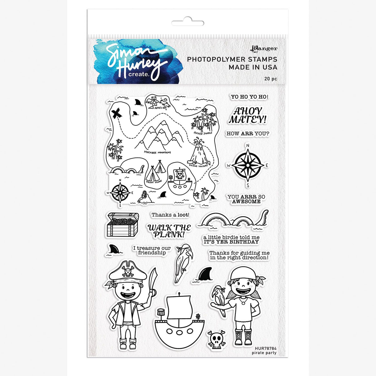 Ranger Ink Ranger • Simon Hurley erstellen. Photopolymer-Stempel Piratenparty