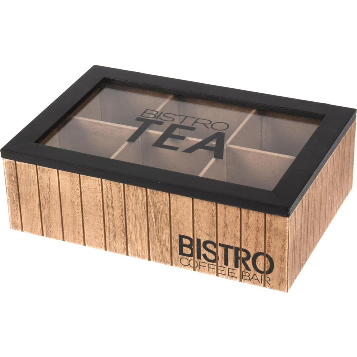 Excellent Houseware Teebox Bistro 6 Fächer 24x16,5x7,5cm