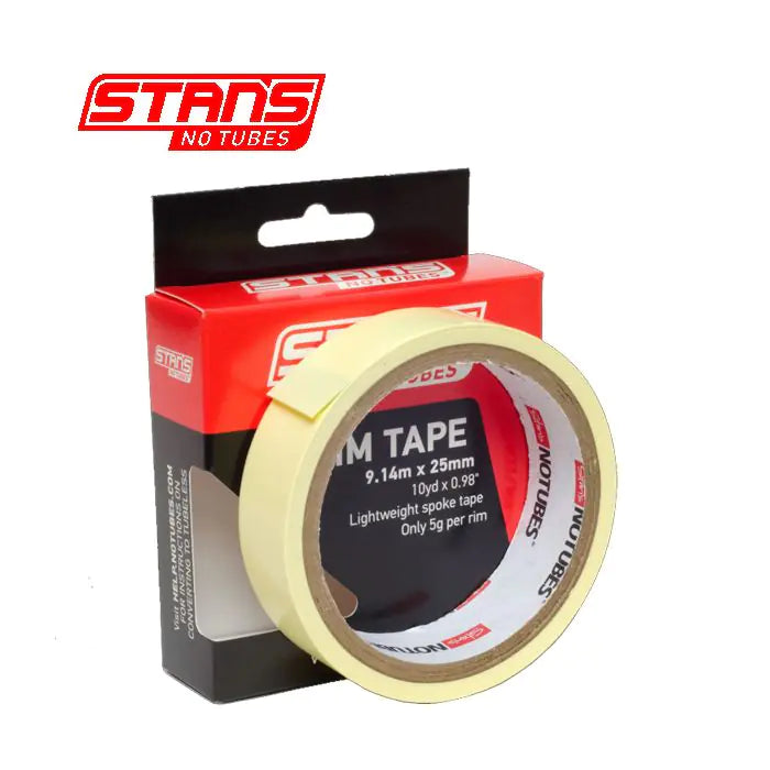 Stans Notubes Felgenband, gelbes Band, 25 mm breit, Rolle 9 Meter (10 Yards), AS0033