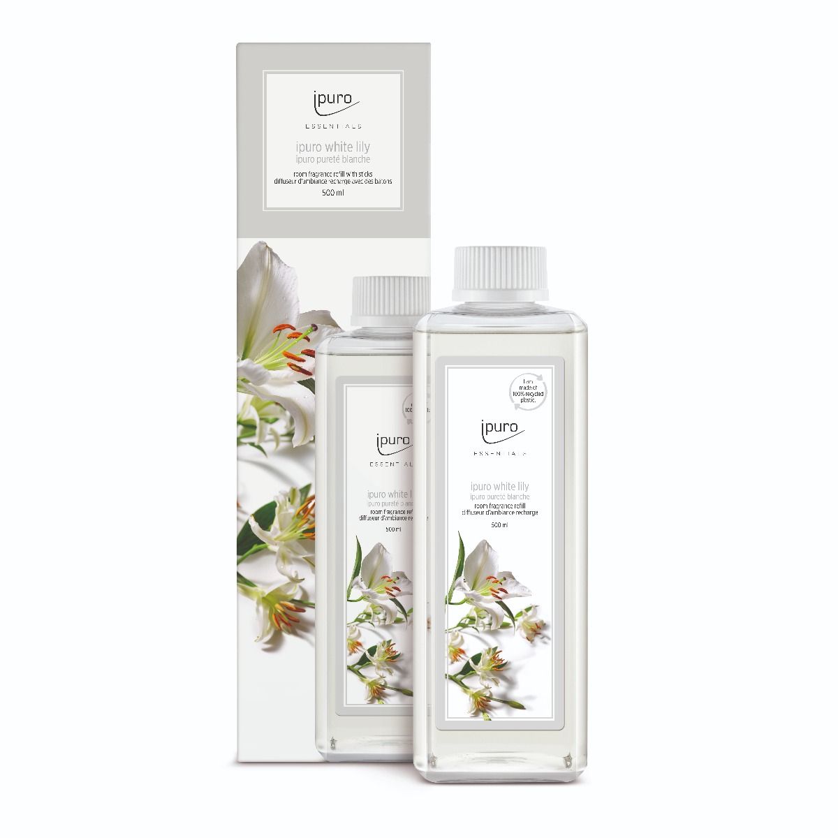 Ipuro Duftdiffusor-Nachfüllung, weiße Lilie, 500 ml