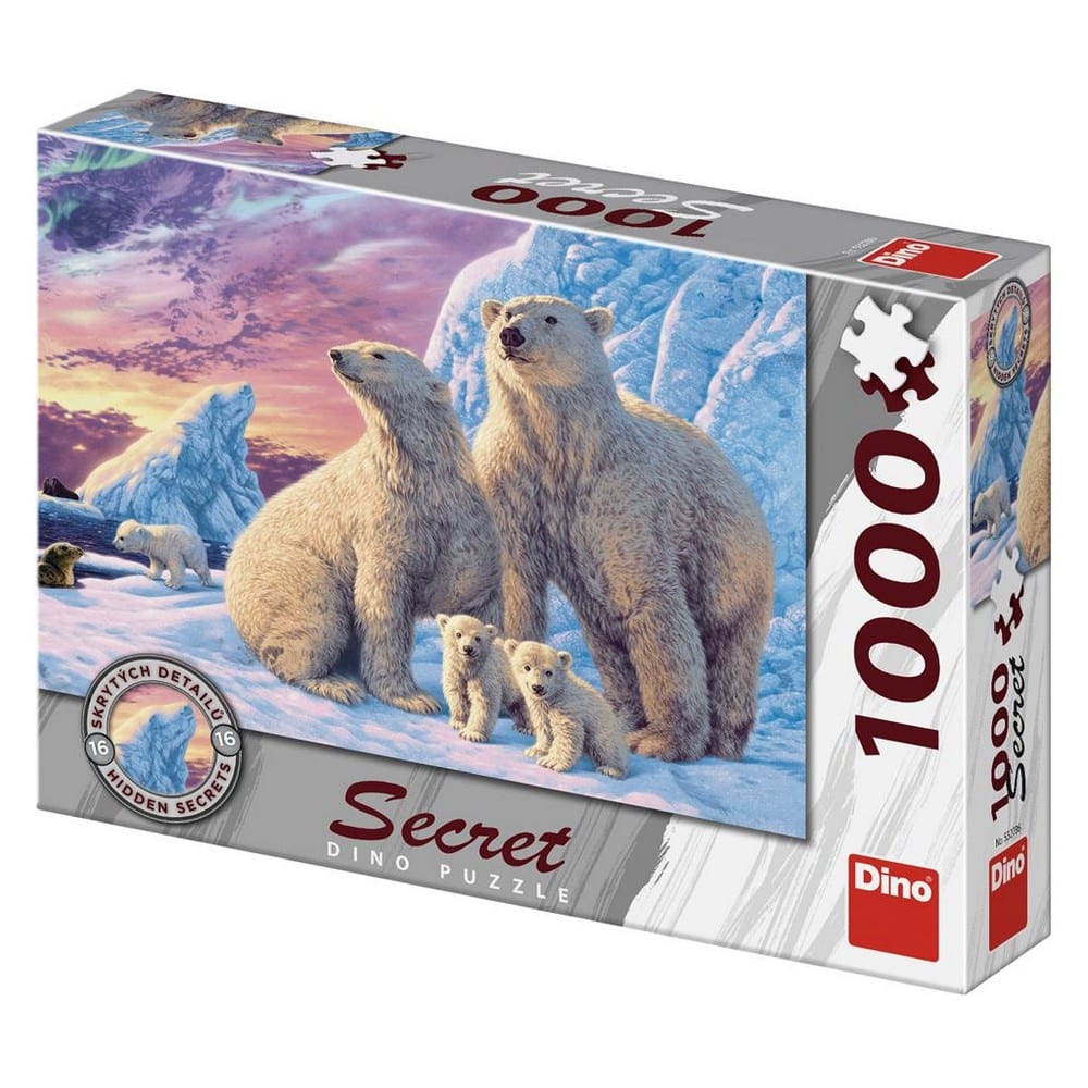 Dinotoys Dino-Puzzle – Eisbären mit verborgenen Geheimnissen – 1000 Teile