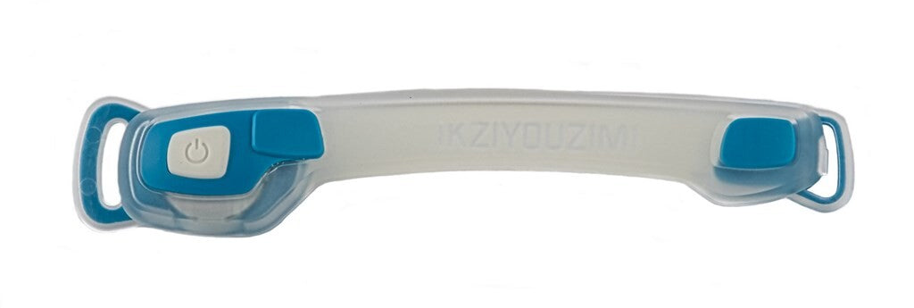 Ikzi Leuchtarmband gestreift 2x rote LED, transparent blau