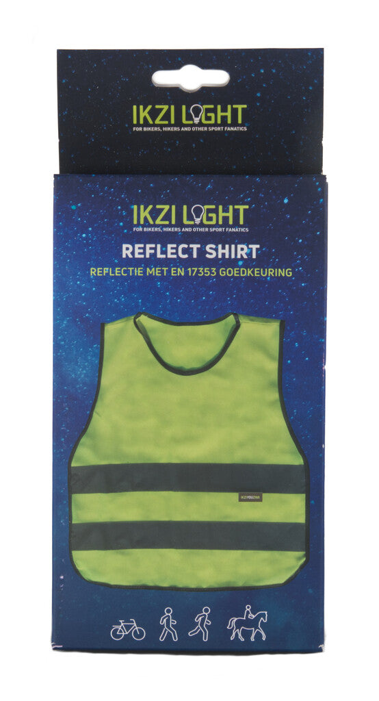 Ikzi-Licht reflektiert Hemd XS Geel Sicherheitsweste Kinder