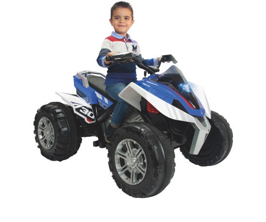 Injusa Rage Electric Children's Quad 12V Blau Weiß