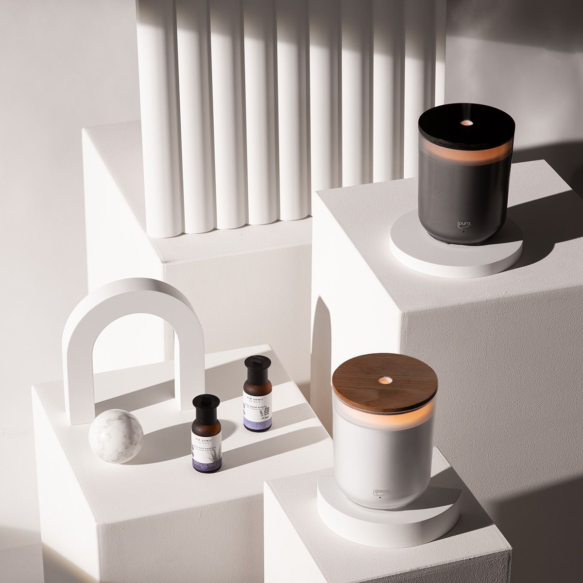 Ipuro Air Sonic Aromakerze weiß