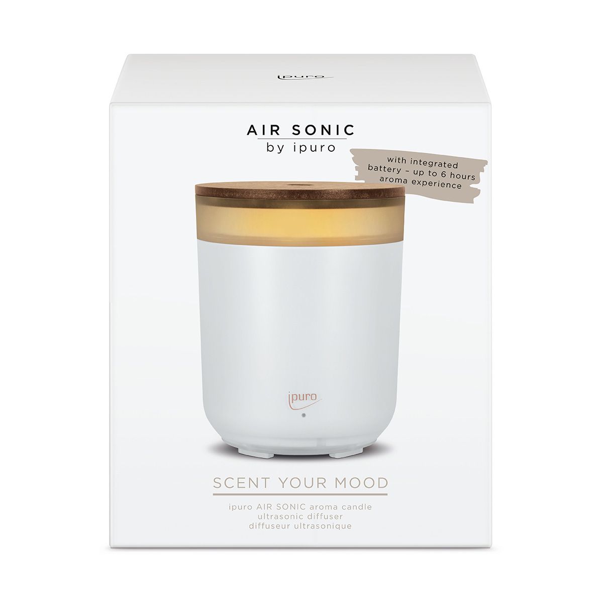 Ipuro Air Sonic Aromakerze weiß