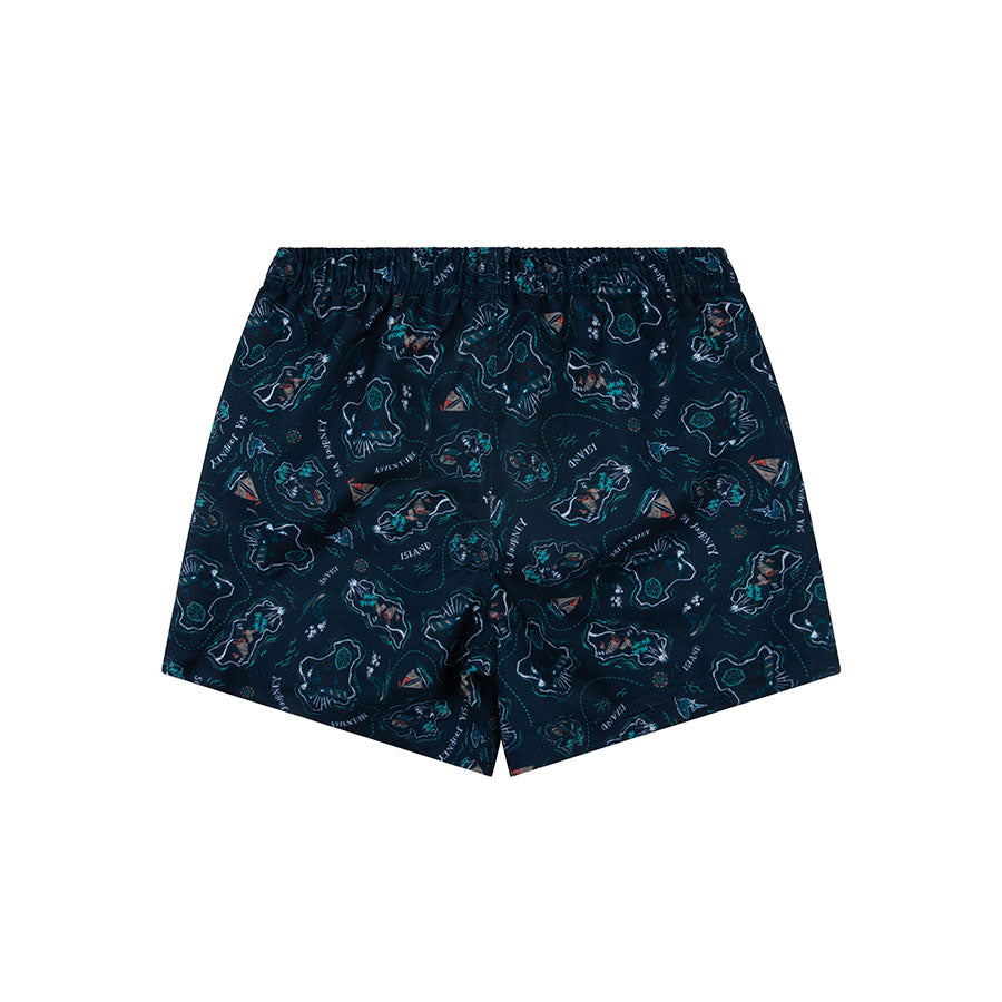 Inseln | Dunkelblaue UV-Badehose Jungen