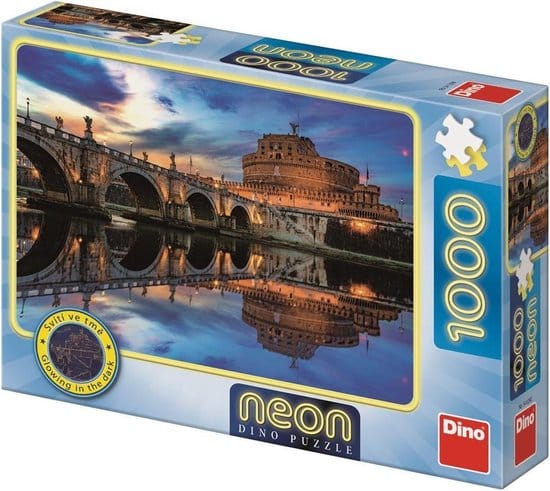 Dinotoys Dino-Puzzle – im Dunkeln leuchtendes Engelschloss Rom – 1000 Teile
