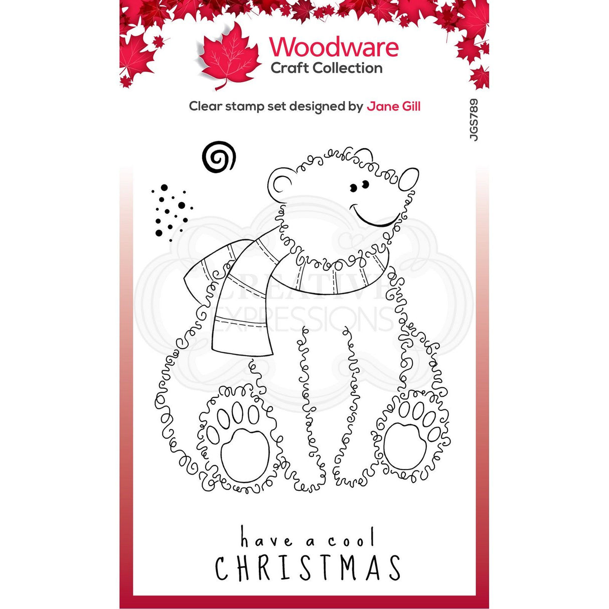 Woodware • festive fuzzies clear singles stempel polar bear