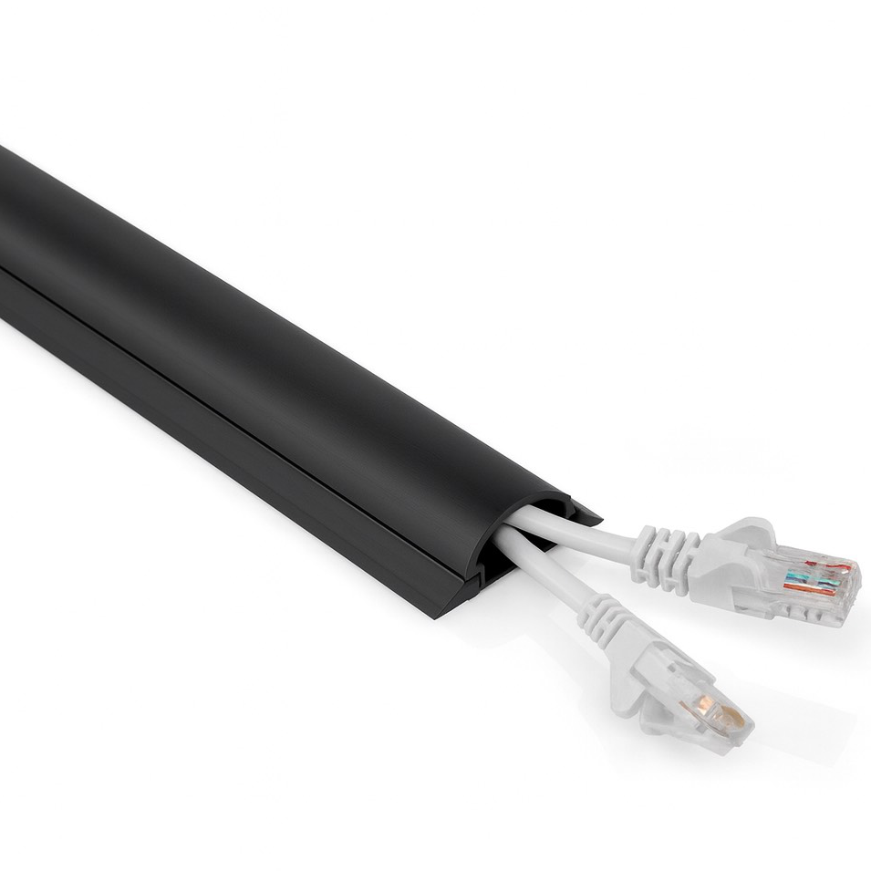 Nedis Kabelmanagement | Rohr | 1 Stück | maximale Kabelstärke: 16 mm | PVC | schwarz - cmdt4516bk500