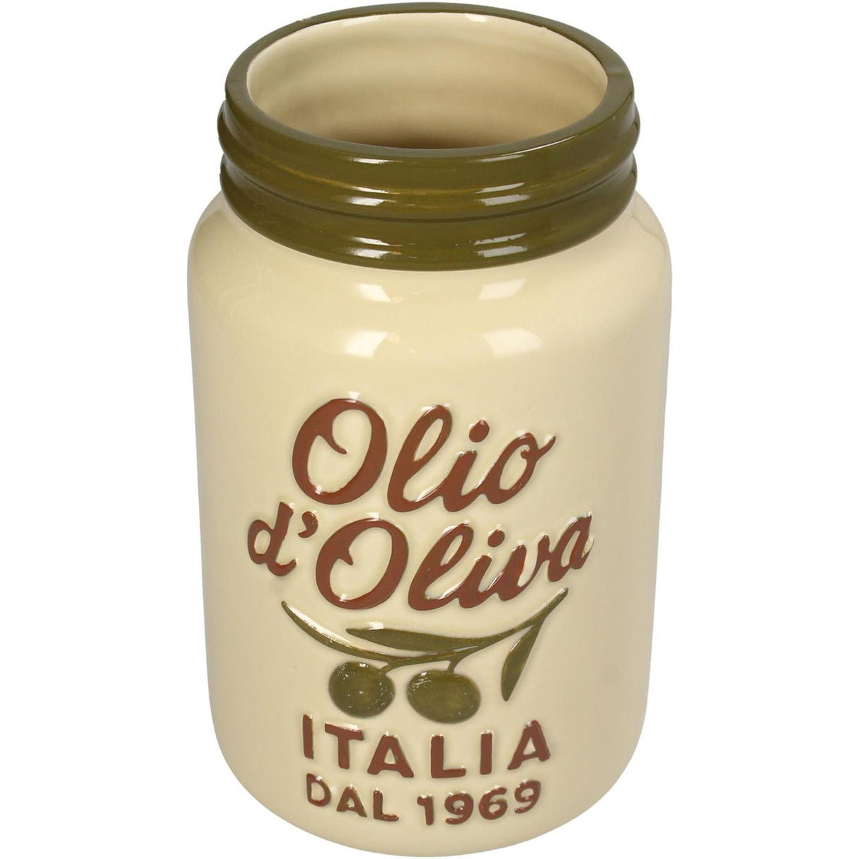 Kersten vaas olio d'oliva dolomite ivory 11.3x11x18cm