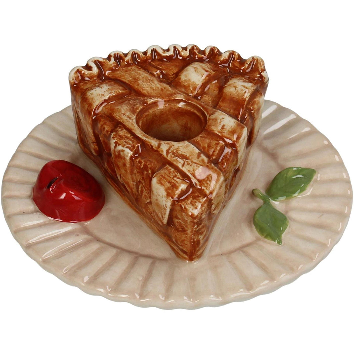 Kersten kandelaar appeltaart dolomite bruin 13.2x13.2x4.8cm