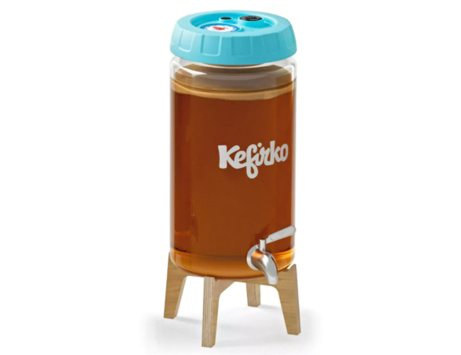 Kefirko Kombucha Gärtopf - Getränkespender - 4l blau