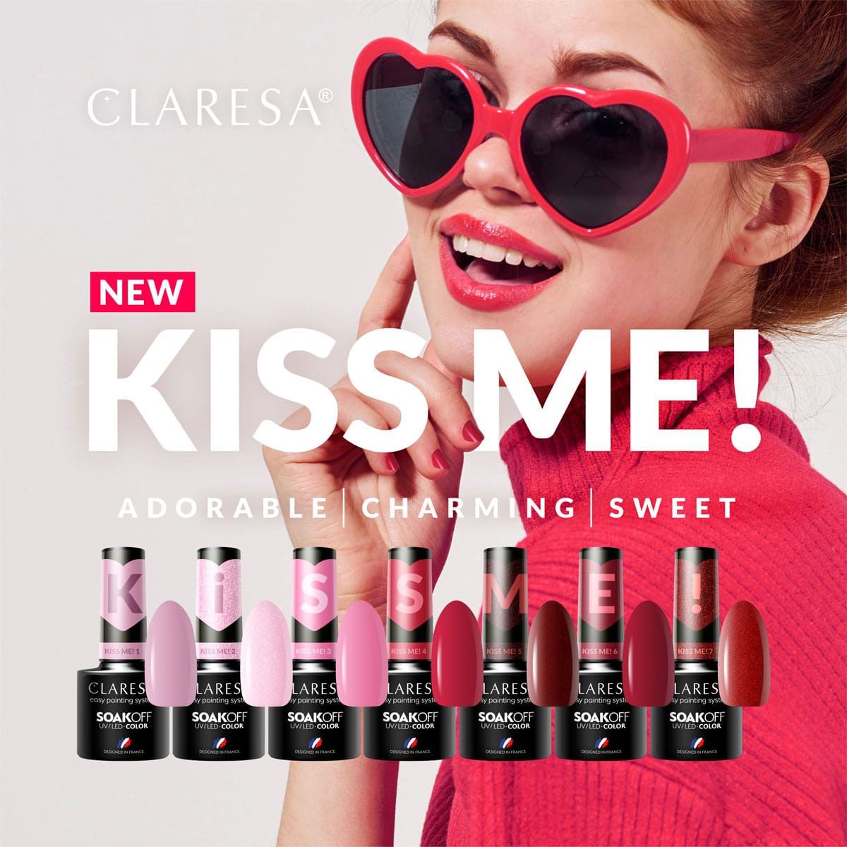 Claresa UV-LED-Gel-Nagellack, 5 ml, Kiss Me 3