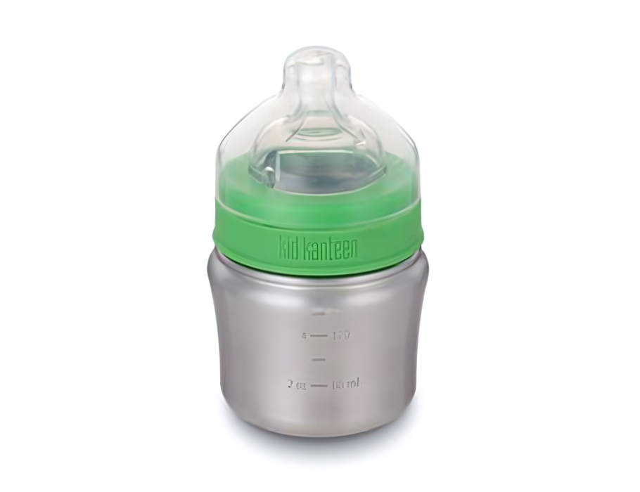 Klean Kanteen Babytrinkflasche 0–6 Monate – Edelstahl – 148 ml – langsamer Durchfluss
