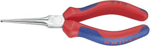 Knipex Greifzange (Nadelzange) verchromt mit Mehrkomponentengriffen 160 mm - 3115160