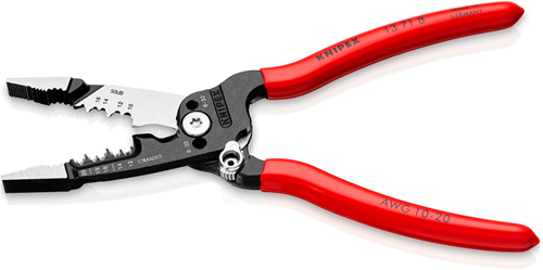 Knipex Abisolierzange Multifunktionszange | für Elektriker | amerikanisches Modell | kunststoffbeschichtet - 13 71 8