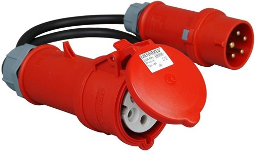 Enzo Kopp CEE-Adapterkabel 5p 16a 400V mit Phasenwender auf 5p 32a Kontra - 6316150
