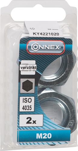Connex Sechskantmutter M20 abgeflacht 2 Stk. VZ - KY4221020