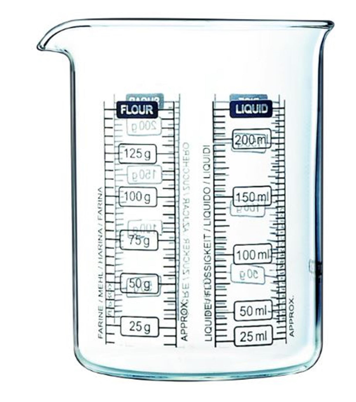 Pyrex-Messbecher 250 ml Glas