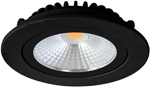 Enzo led inbouwspot 5w dimtowarm 85mm 36gr rond verstelbaar zwart - led4601