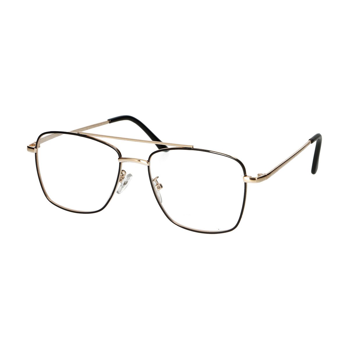 Spectrum Lesebrille Vintage Pilot Metall Gold Schwarz 2,50
