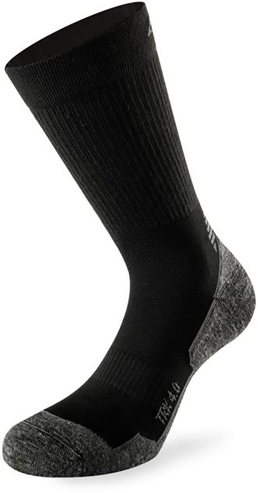 Lenz Walking Socken Trekking 4.0 Polypropylen Schwarz Grau Größe 39-41