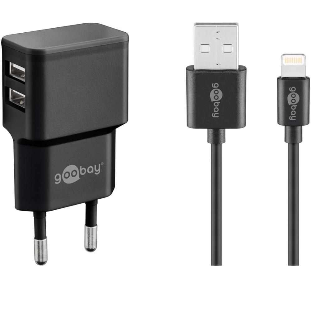Goobay Dual-Lightning-Ladegerät-Set (12 W)