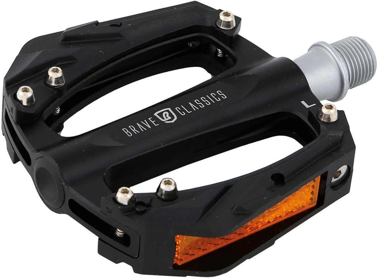 Tapfere klassische Pedal-Brave-Klasse. fremdes Aluminium, schwarz