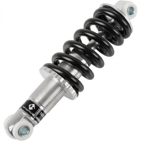 M-Wellen-Aluminium-Rückensuspension 165 x 24 mm Silberschwarz