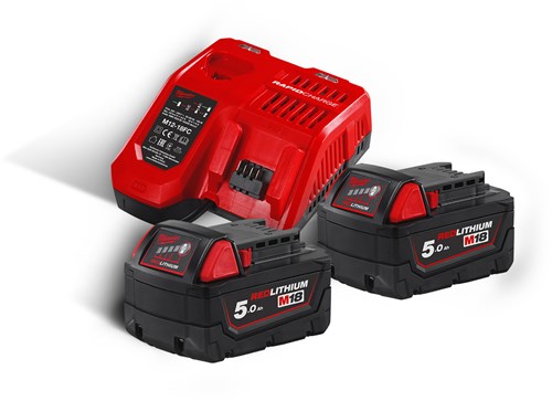Milwaukee M18 Nrg-502 18-V-Li-Ionen-Akku-Starterset