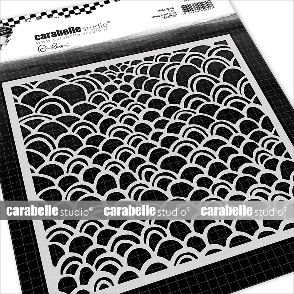 Carabelle Studio • Maskenschablone, quadratisch, 15,24 cm, Ecailles
