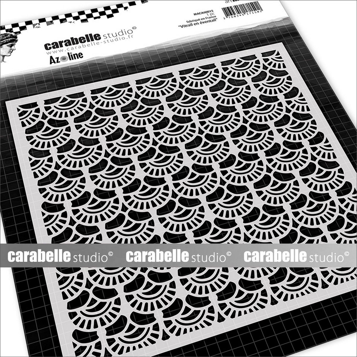 Carabelle Studio • Maske quadratisch 6'' Vitrail und éventail