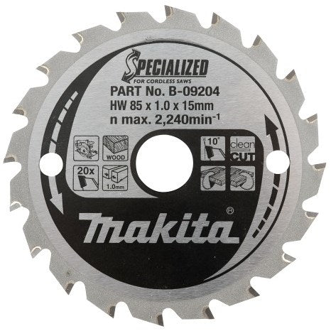 Makita Zubehör Kreissägeblatt mit. 136x20x1,5 30t 0g für Weichstahl – B-10615