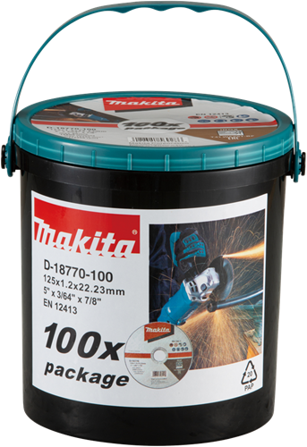 Makita Zubehör Trennscheibe Edelstahl 125x22,23x1,2mm, 100 Stück - D-18770-100