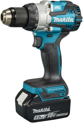 Makita dhp489rtj | 18-V-Schlagbohrmaschine/Schraubendreher, 5,0-Ah-Akku (2 Stück), Schnellladegerät, in MBox – dhp489rtj