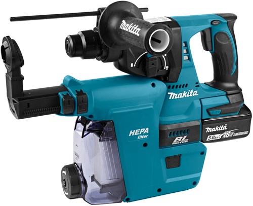 Makita mr242rtjw 18 V Akku-Kombi-Bohrhammer | sds-plus | mit Staubabsaugung | Li-Ion 5,0 Ah -MR242rtjw