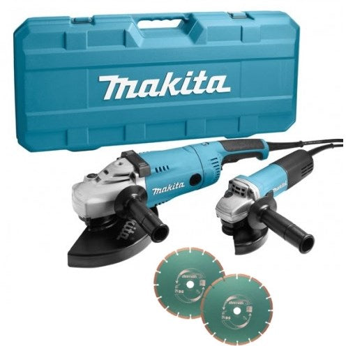 Makita dk0054x1 Winkelschleifer-Set ga9020r + 9558hnrg | + Diamantscheiben - dk0054x1