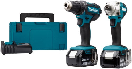 Makita dlx2339j 18 V Akku-Bohrschrauber ddf482 + Schlagschrauber dtd156 Kombinationsset (2x 3,0 Ah Akku) in Mbox – dlx2339j